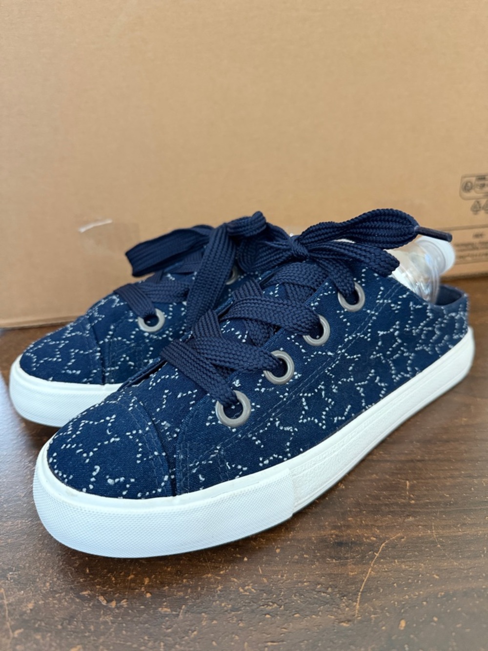 Rocket Dog Navy Blue Star Cheery Mule Sneakers | Plush Foam Slip-On size 10